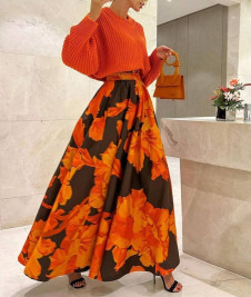 Γυναικεία μακριά φούστα με print 2149102