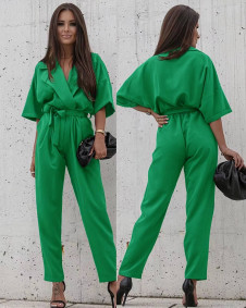 Γυναικεία ολόσωμη μονόχρωμη φόρμα 6400 πράσινο