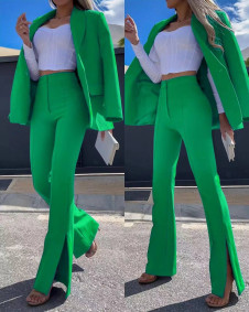 Γυναικείο σετ σακάκι και παντελόνι 6429 πράσινο