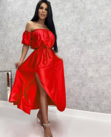 Γυναικείο εντυπωσιακό φόρεμα 8532 κόκκινο
