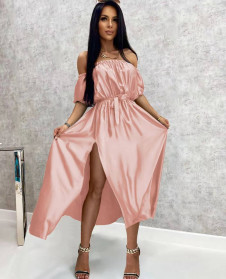 Γυναικείο εντυπωσιακό φόρεμα 8532 ροζ