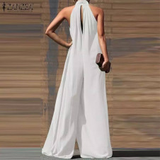 Γυναικεία μακριά φαρδιά ολόσωμη φόρμα 1477 άσπρο