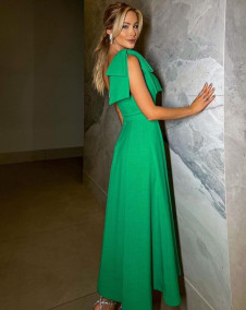 Γυναικείο φόρεμα με ζώνη H4483 πράσινο