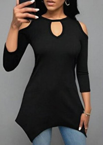 Γυναικεία χαλαρή μπλούζα Z3382 μαύρη