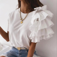 Γυναικεία ενυπωσιακή μπλούζα 5219 άσπρη