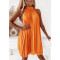 Γυναικείο ριχτό σολέιγ φόρεμα A1072 πορτοκαλί