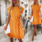 Γυναικείο φόρεμα με ζώνη A6493 πορτοκαλί